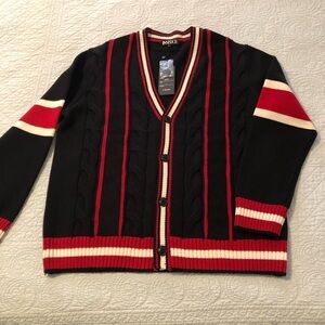 Varsity cardigan. Size large. NWT.